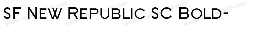 SF New Republic SC Bold字体转换